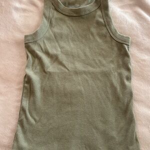 Cat & Jack Khaki Ribbed Tank Top